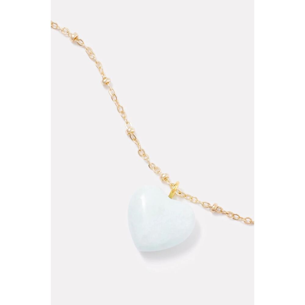 Evereve Larken Blue Stone Heart Necklace